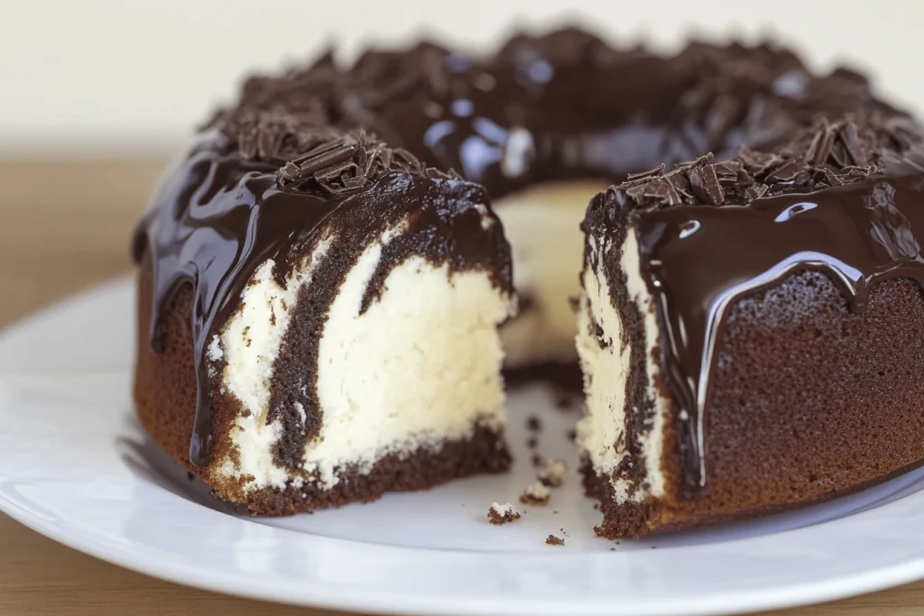 Chocolate Cream Cheese Pound Cake Gordon Ramsay Recipe with chocolate glaze and rich texture