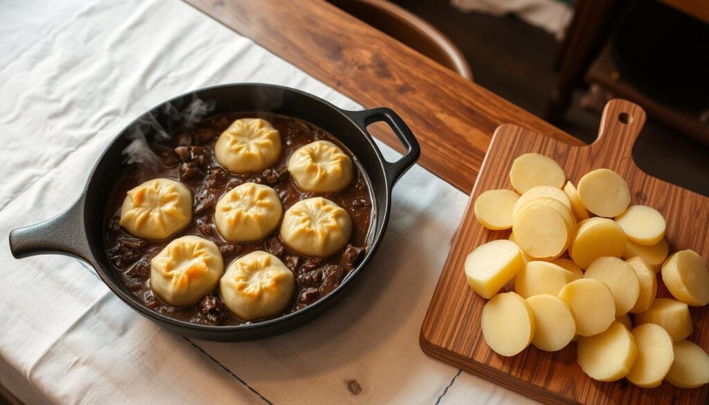 Beef and Dumplings Preparation